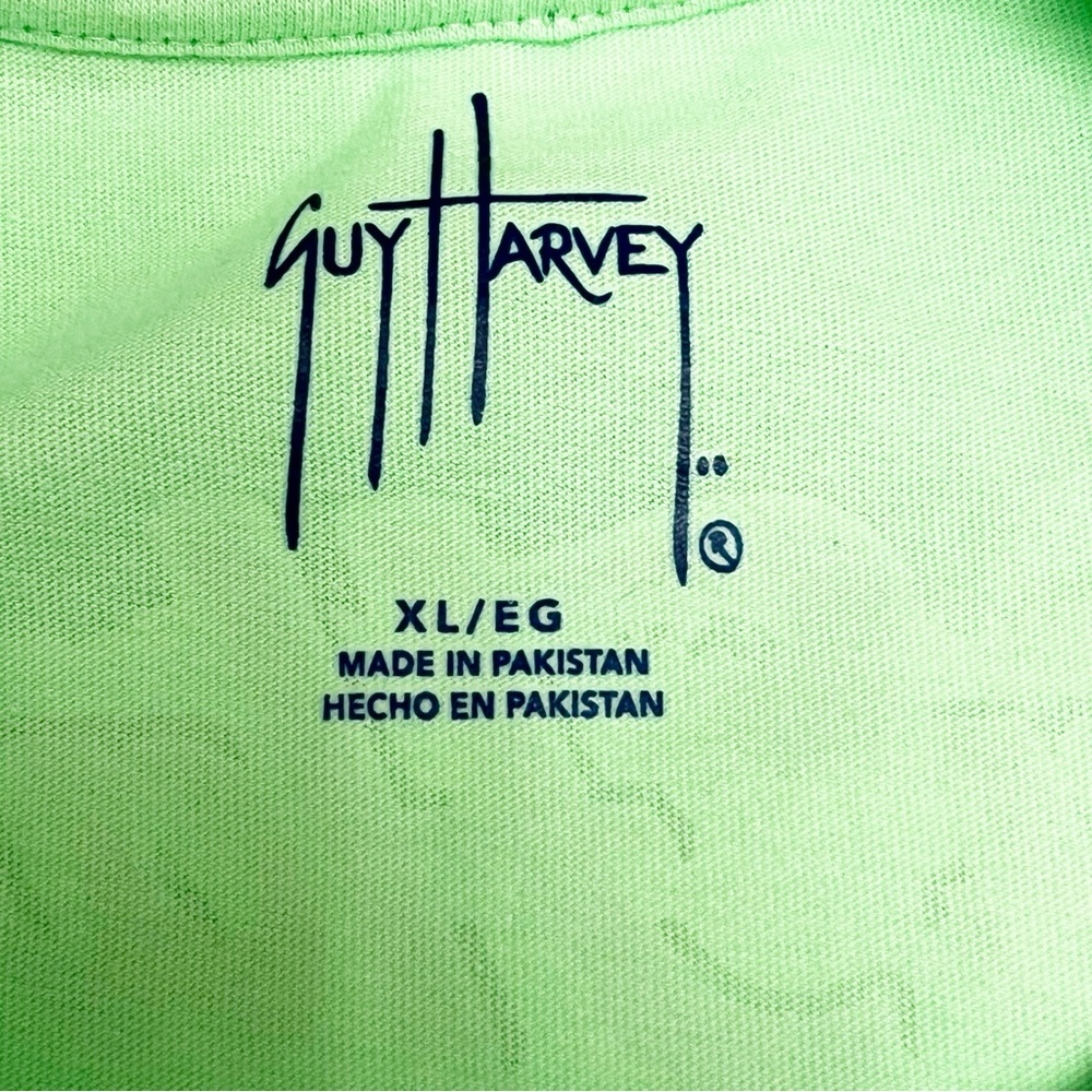 Guy Harvey’s Resort Women’s Aqua Green Parrot T Shirt Size XL - Picture 5 of 6